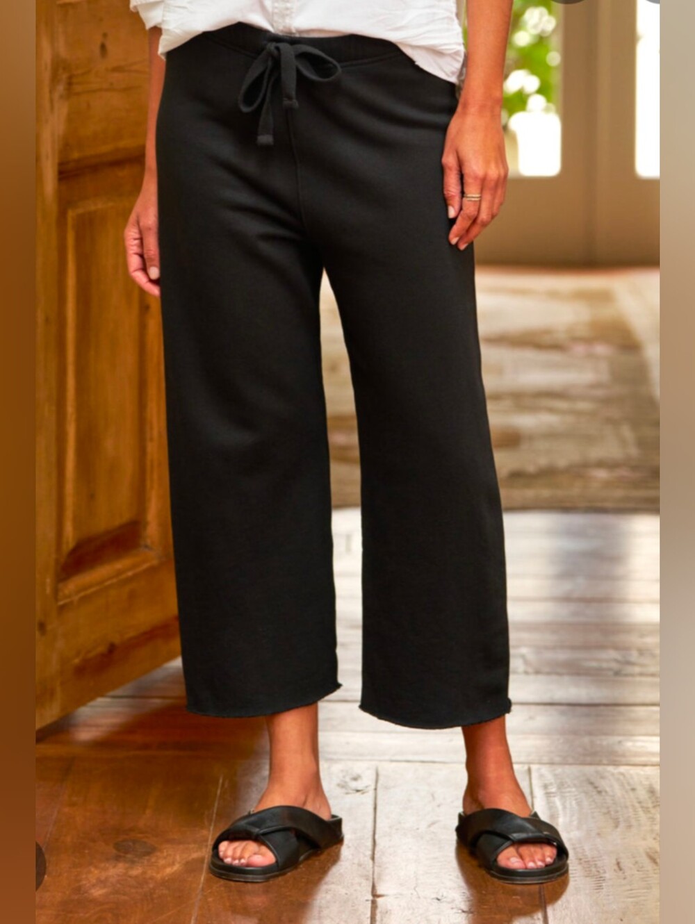 Frank & Eileen The Lab Black 2 pc Sweat Lounge Set L - Picture 2 of 10
